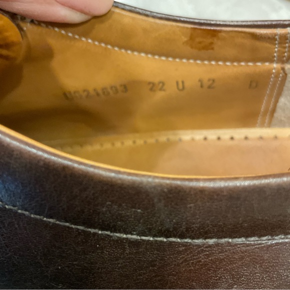 Salvatore Ferragamo Brown Calf Leather Cap Toe Oxford Dress Shoes, Men’s Sz 12 D - Picture 9 of 16